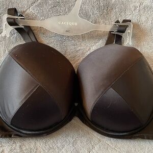 Cacique/Lane Bryant Black Smooth Full Coverage Plunge Bra